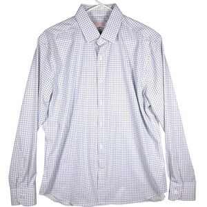 All Citizens Button Down Performance Shirt Mens L Grid Tailored Athletic Fit